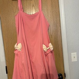 Torrid Flamingo Plume Dress with Bow Details